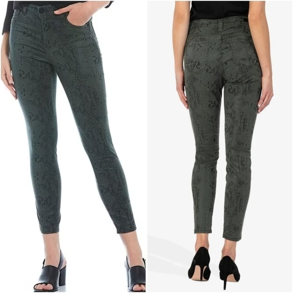 Kut from the Kloth Fab Ab Connie Snakeskin Ankle Pants - Picture 1 of 11
